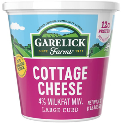 Garelick Farms Cottage Cheese 4% Large Curd , 24 Oz - 24 OZ - Image 3