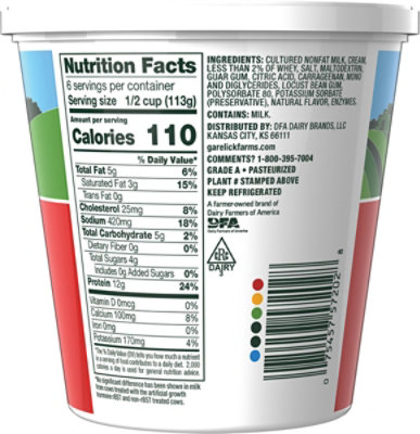 Garelick Farms Cottage Cheese 4% Small Curd , 24 Oz - 24 OZ - Image 6