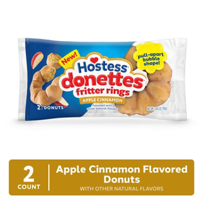 Hostess Apple Cinnamon Fritter Rings Donettes 2 Count - 3.45 OZ - Image 1