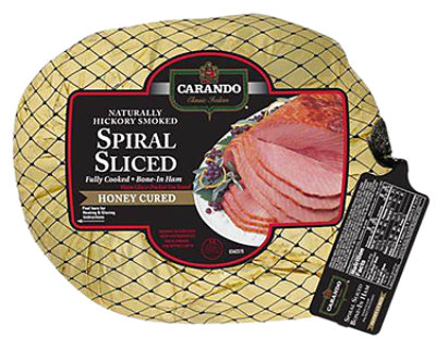 Carando Spiral Sliced Bone In Half Ham - LB - Image 1