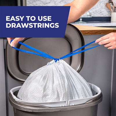 Hefty Ultra Strong Ds Tall Kitchen Bags Wastebags 13 Gallon White Fabuloso Watermelon 40 Ct - 40 CT - Image 5