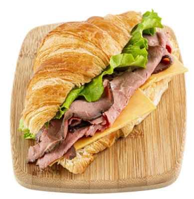Haggen Roast Beef Croissant Sandwich Made Right Here Always Fresh - Each - Image 1