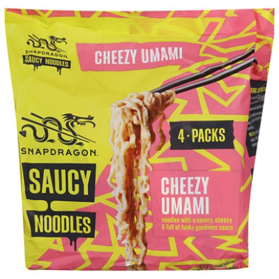 Snapdragon Noodles Saucy Cheezy Umami 4pk - 16.9 OZ