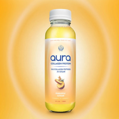 Aura Collagen Protein Pineapple Ginger - 10 Oz - Image 1