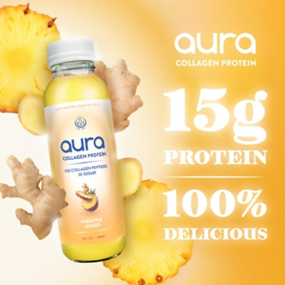 Aura Collagen Protein Pineapple Ginger - 10 Oz - Image 2