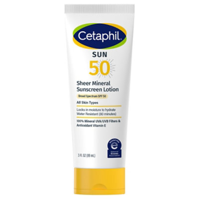 Cetaphil Sheer Mineral Spf50 Lotion - 3 FZ - Image 1