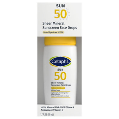 Cetaphil Sheer Mineral Face Liquid Drops Spf50 - 1.7 FZ - Image 1