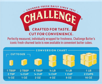 Challenge Unsalted Butter Cubes, 8-2 Oz, 16 Oz Cubes - 16 OZ - Image 5