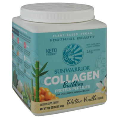Sun Warrior Vanilla Collagen 17.6oz - 17.6 OZ - Image 1