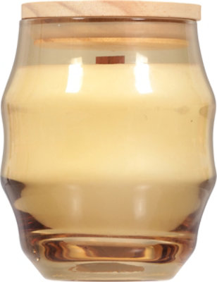 9 Oz White Curvy Tinted Glass With Flat Wood Lid Rose  Wood - 9 OZ - Image 3