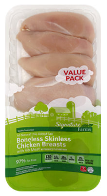 Signature Farms Boneless Skinless Chicken Breasts Value Pack - 3.5 Lb - Image 1