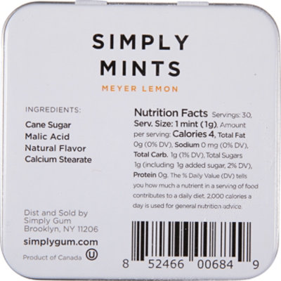 Simply Gum Meyer Lemon Mints 1.1oz - 1.1 OZ - Image 6