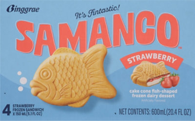 Binggrae Samanco Taiyaki Strawberry 20.4 Oz - 20.4 OZ - Image 5