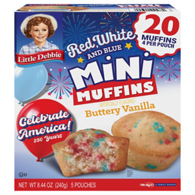 Little Debbie Red White And Blue Mini Muffins Family Pack - 8.44 OZ - Image 1