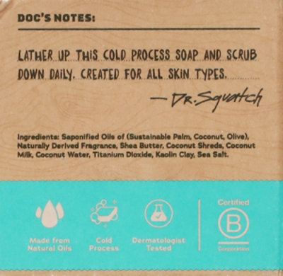 Dr. Squatch Coconut Castaway Mini Bar Soap - 2.3 OZ - Image 4