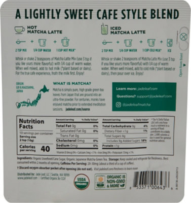 Jade Leaf Tea Matcha Latte Mix - 3.5 OZ - Image 6