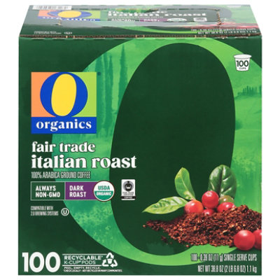 O Organic Italian Roast Coffee Pods 100 Ct - 100 CT - Image 1