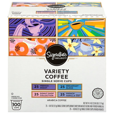 Signature Select Coffee Pods Variety Pack - 100 Count - Image 2