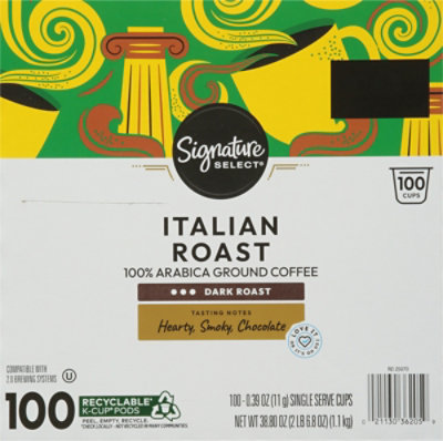 Signature Select Italian Roast Coffee Pods 100 Ct - 100 CT - Image 4