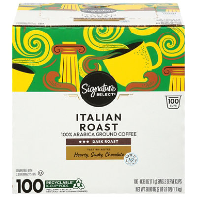 Signature Select Italian Roast Coffee Pods 100 Ct - 100 CT - Image 1