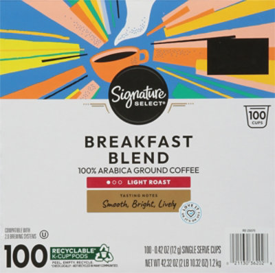 Signature Select Breakfast Blend Coffee Pods 100 Ct - 100 CT - Image 4