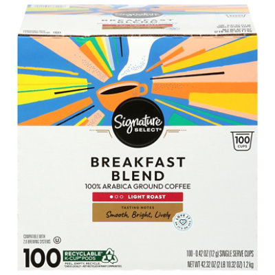 Signature Select Breakfast Blend Coffee Pods 100 Ct - 100 CT - Image 1