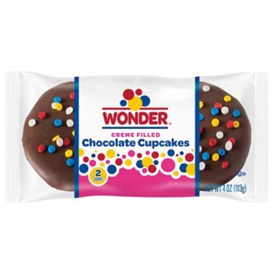 Wonder Cream Filled Chocolate Cupcake 2 Count - 4 OZ - Image 2