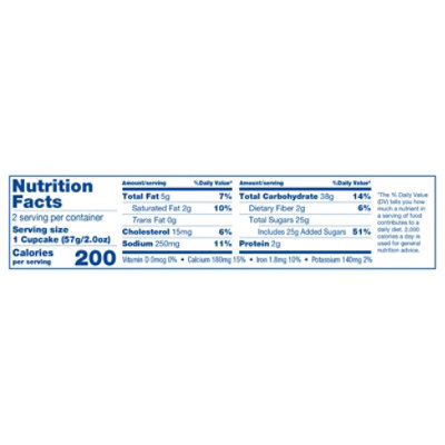 Wonder Cream Filled Chocolate Cupcake 2 Count - 4 OZ - Image 3