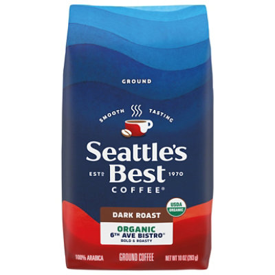 Seattles Best Coffee 6th Ave Bistro Organic Ground Coffee - 10 Oz - Image 1
