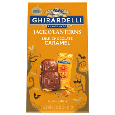 Milk Chocolate Caramel Jack O Lantern Bag - 4.1 OZ - Image 1
