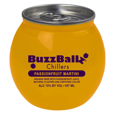 Buzzballz Passion Fruit Martini Wine Cocktail 187ml 30pf - 187 ML - Image 1