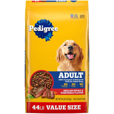 Pedigree Complete Nutrition Grilled Steak & Vegetable Flavor Adult Dry Dog Food - 44 Lb - Image 1