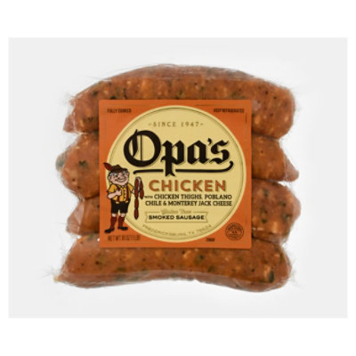 Opas Chicken Sausage With Poblano Chile And Monterey Jack Cheese - 16 OZ - Image 3
