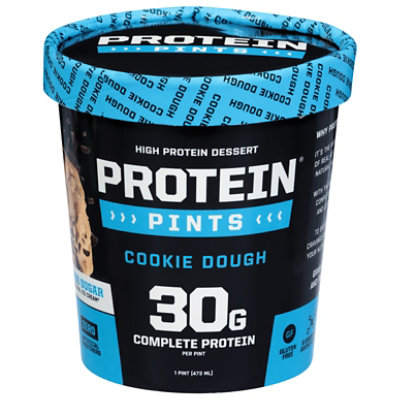 Protein Pints Ice Cream 30g Protein Cookie Dough - 16 OZ - Image 1