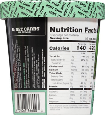 Protein Pints Ice Cream 30g Protein Mint Chip - 16 OZ - Image 5