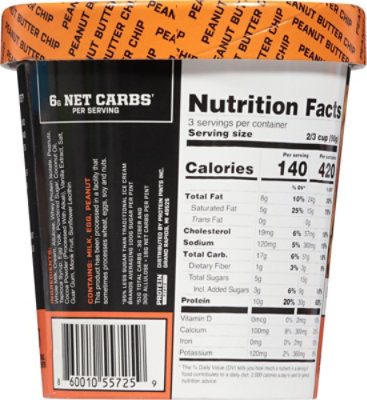 Protein Pints Ice Cream 30g Protein Peanut Butter Cup - 16 OZ - Image 5