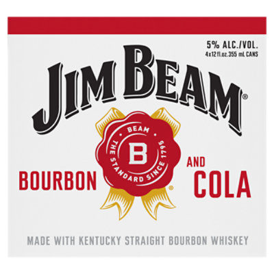 Jim Beam Straight Bourbon And Cola - 4-355 ML - Image 1