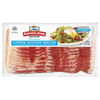 Farmer John Low Sodium Bacon 12oz - 12 OZ - Image 1