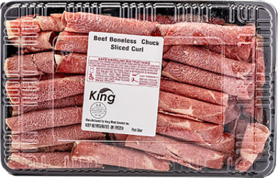 King Beef Chuck Roll Sliced Curl 16 Oz - 16 OZ - Image 1