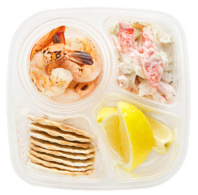 ReadyMeals Grilled Shrimp With Seafood Salad Quad - Ready2Eat - Each - Image 1