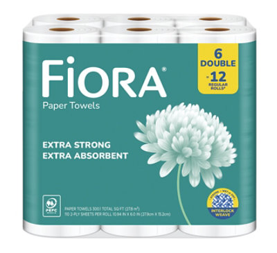 Fiora Kitchen Towels 6pk Unscented - EA - Image 1