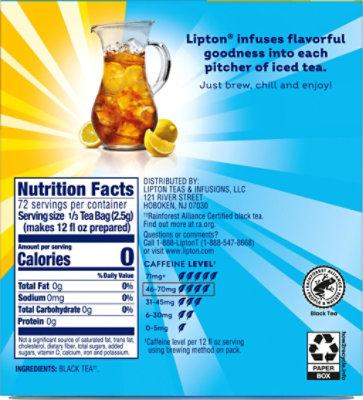 Lipton Iced Tea Bag Black Unsweetened 24.0 Ct - 24 CT - Image 5