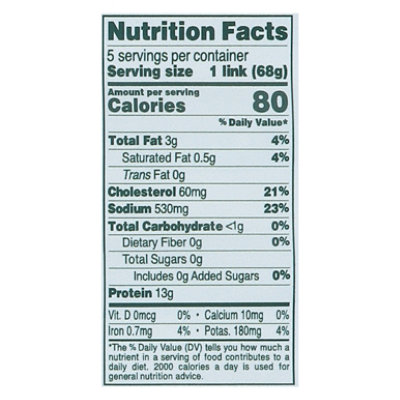 Bilinski's Organic Wild Mushroom With Italian Herbs Chicken Sausage 12 Oz - 12 OZ - Image 4