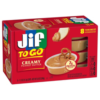 Jif To Go Creamy Peanut Butter 8 Count 1.1 Ounce - 8-1.1 OZ - Image 1