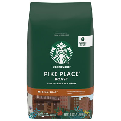 Starbucks Pike Place Roast Whole Bean Coffee 28oz Bag - 28 OZ