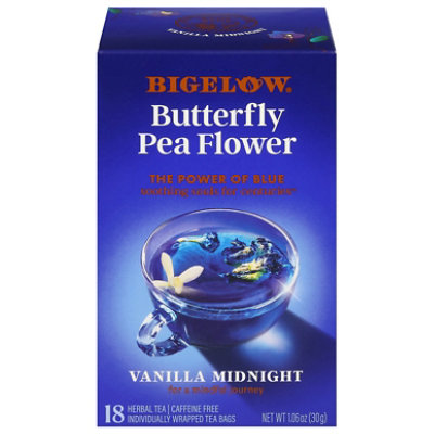 Bigelow Butterfly Pea Flower Vanilla Midnight, Herbal Tea, Tea Bags, 18 Ct - 18 CT - Image 1