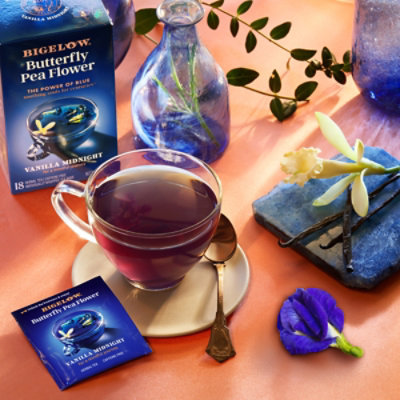 Bigelow Butterfly Pea Flower Vanilla Midnight, Herbal Tea, Tea Bags, 18 Ct - 18 CT - Image 2