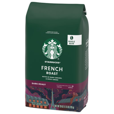 Starbucks French Roast Whole Bean Coffee 28oz Bag - 28 OZ - Image 1