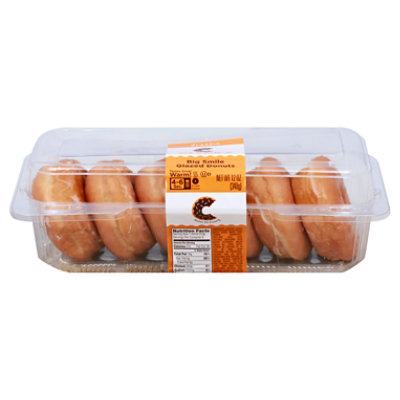 Clydes Donuts Big Glazed Donuts 6 Count - 12 OZ - Image 1