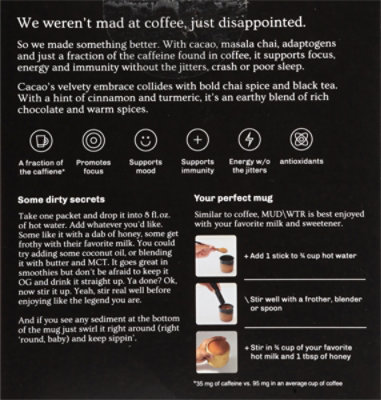 Mud Water Cacao 8 Serving Sticks - 1.68 OZ - Image 5